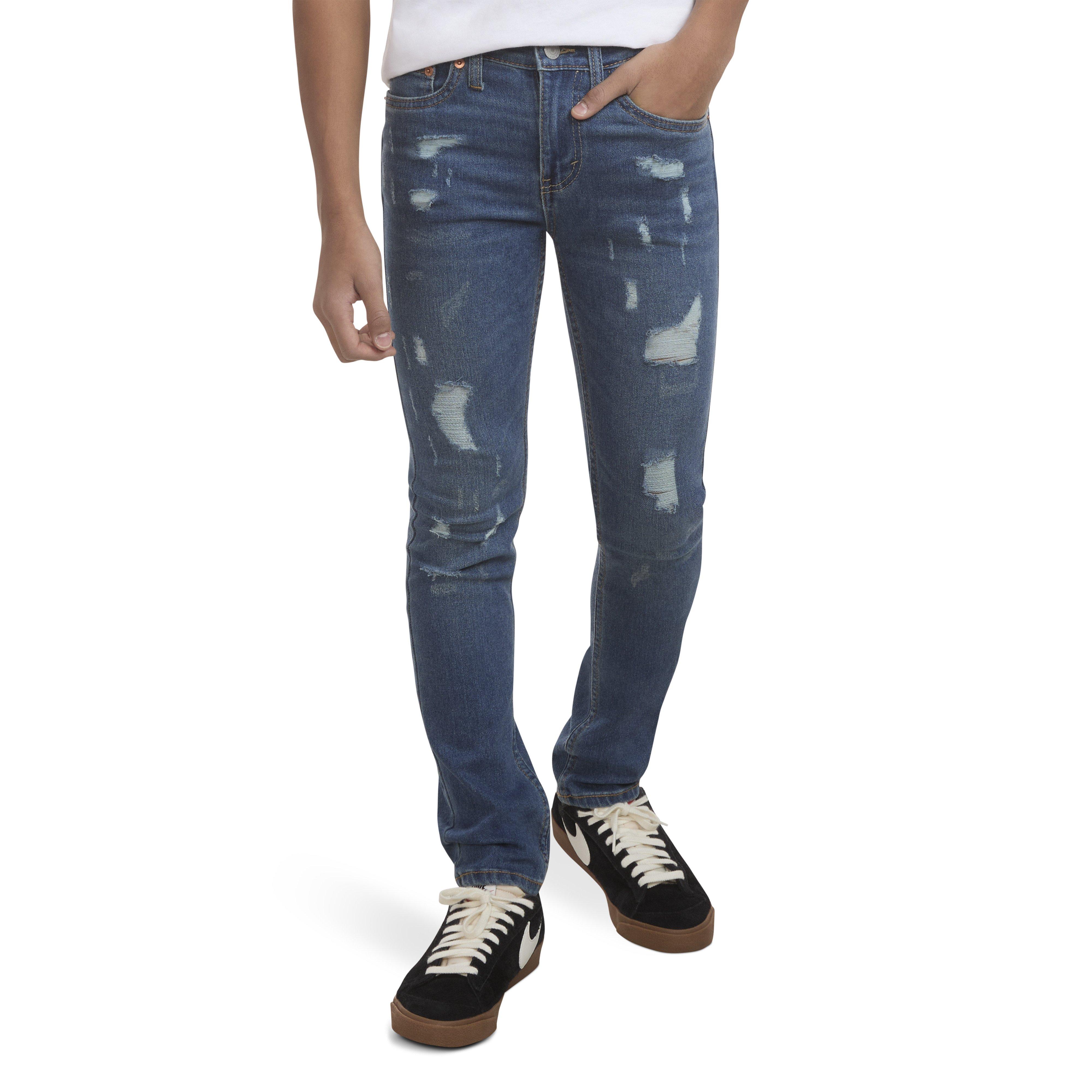 Levi's Big Boys' 510 Skinny Fit Medium Wash Denim Jeans - Blue - BLUE